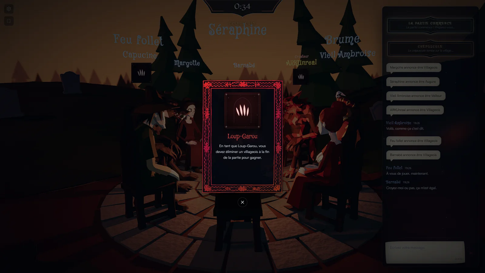 The game during twilight